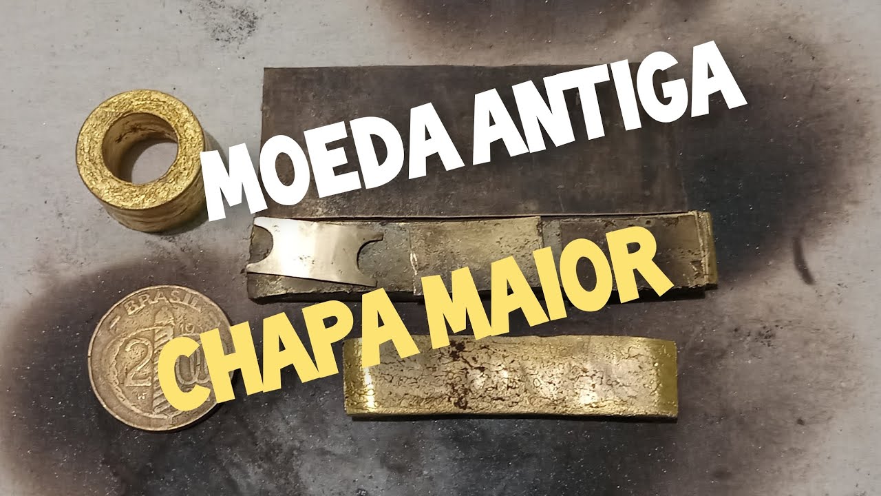Como fazer uma chapa de moeda antiga grande pra fazer Pingente, pulseiras e anéis maiores.