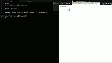28.  variable di string pada php -  tutorial basic  php komplit mudah dimengerti