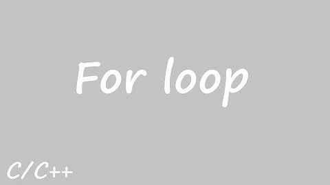 For Loop in Urdu/Hindi