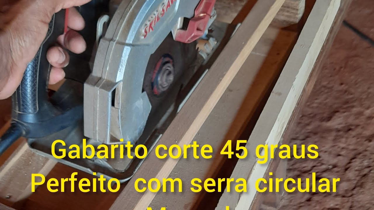como fazer corte em 45 graus rápido e prático com esse gabarito - YouTube