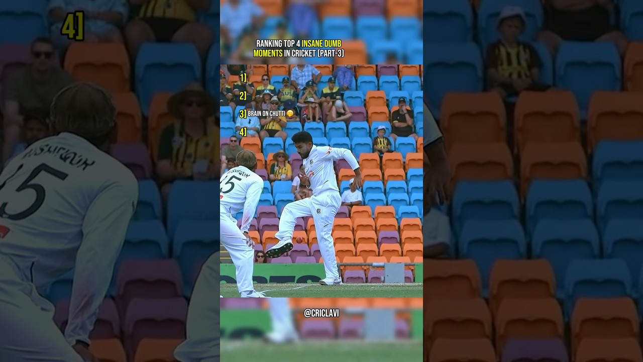 0 IQ Insane Dumb Moments In Cricket 🔥#shorts #cricket #cricketshorts @s@six7o