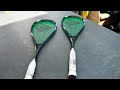 Stringing the Dunlop Evolution 120 Sonic Core (Nick Matthew) squash racket.