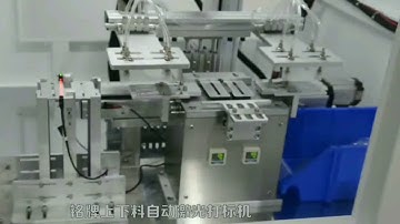 Automatic loading and unloading label laser marking machine.