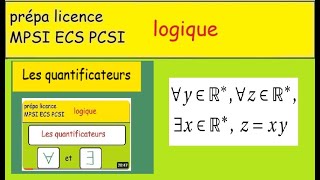 Prépa Cpge -Mpsi Pcsi 1Ère Année - Les Quantificateurs