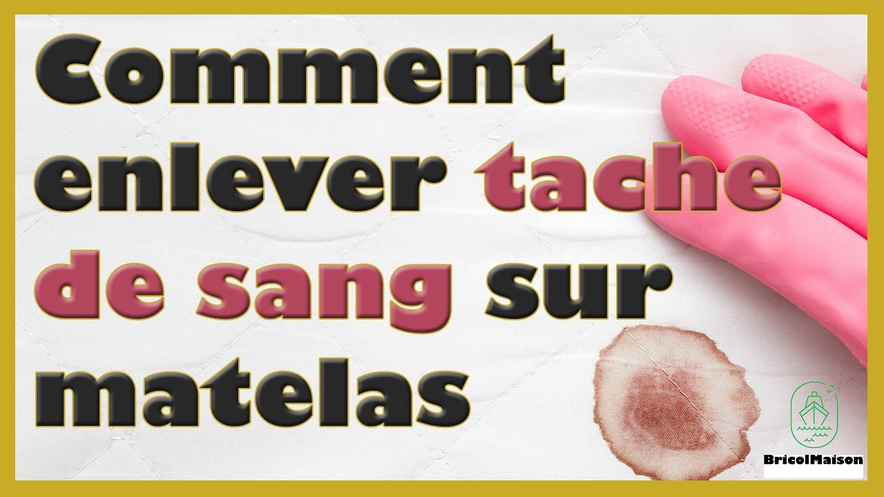 Comment enlever tache de sang sur matelas - YouTube