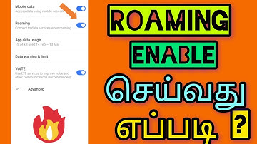 How to enable roaming on android | Mobile Data Roaming Tamil | What is Roaming Tamil | #ttssathish