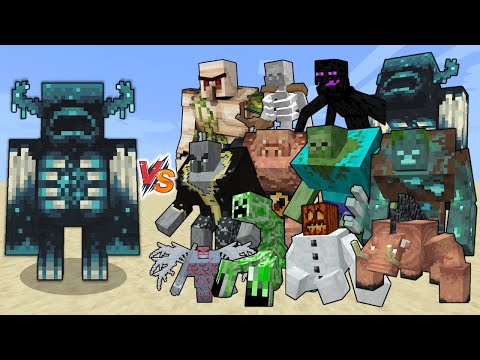 Warden vs All Mutant Mobs - Minecraft Mob Battle