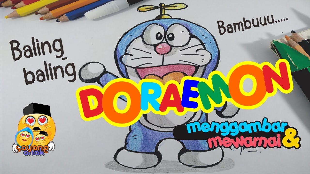  Cara  menggambar  dan Mewarnai DORAEMON  How to Draw and 