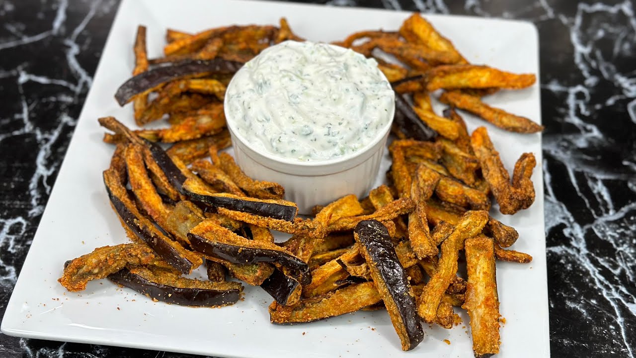 Tellement plus délicieuses que les frites classique et 2 fois moins caloriques 🍆🍟