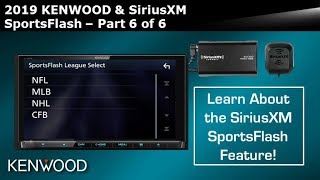 This product training video displays and discusses the sportsflash
feature available with a 2019 multi-widget receiver when adding an
optional siriusxm sxv30...