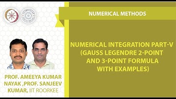 Numerical Integration part-V (Gauss Legendre 2-point and 3-point formula with examples)
