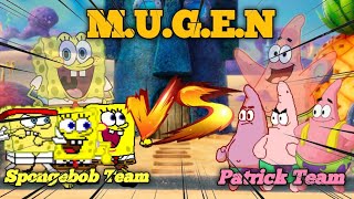 Spongebob Team vs Patrick Team | MGS | Mugen Special Battle