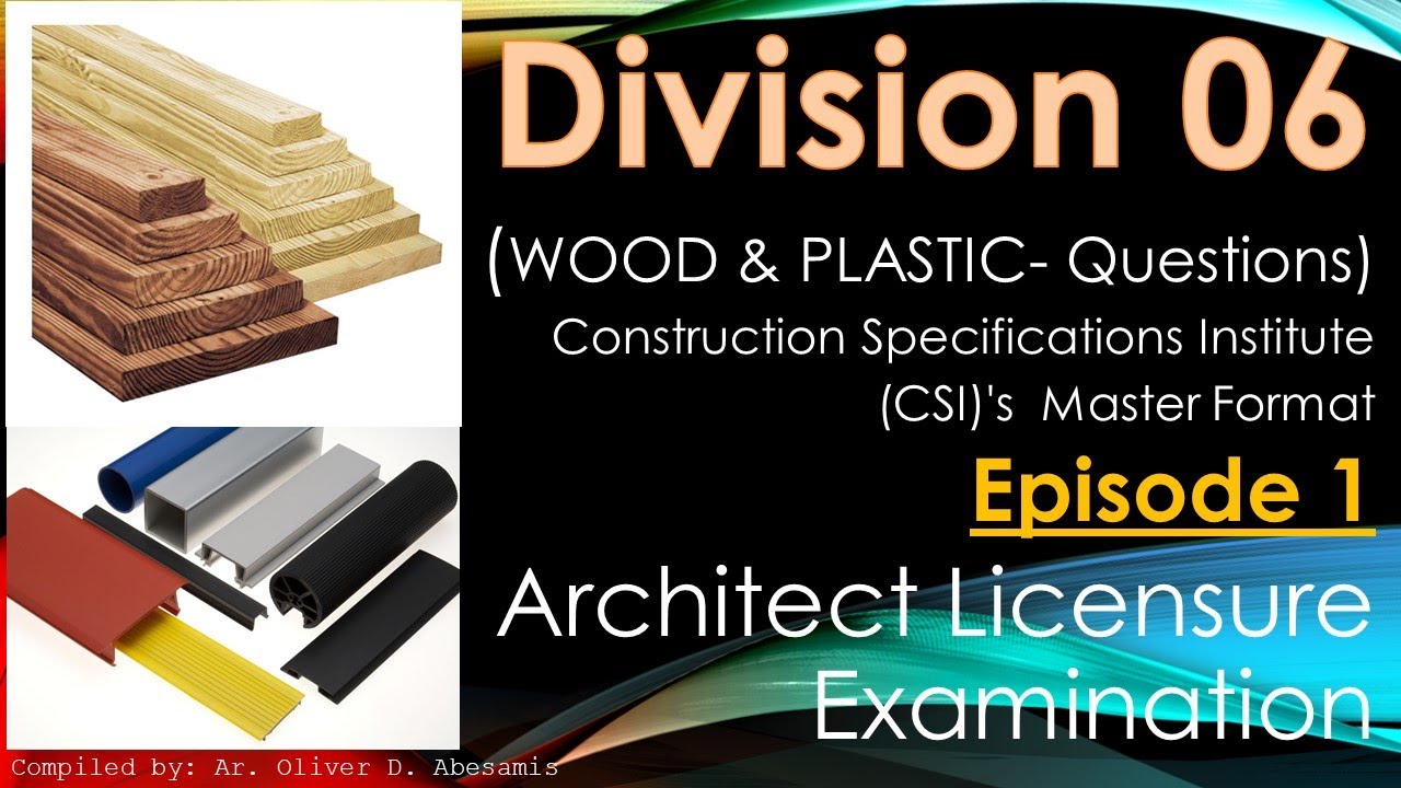 Architectural Specifications Divisions Solved The Construction