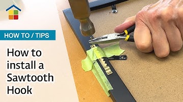 How to install a sawtooth hook on a picture frame