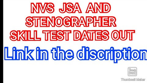 NVS JSA And Stenographer Skill Test Dates Out| Navodaya Vidyalaya Samiti