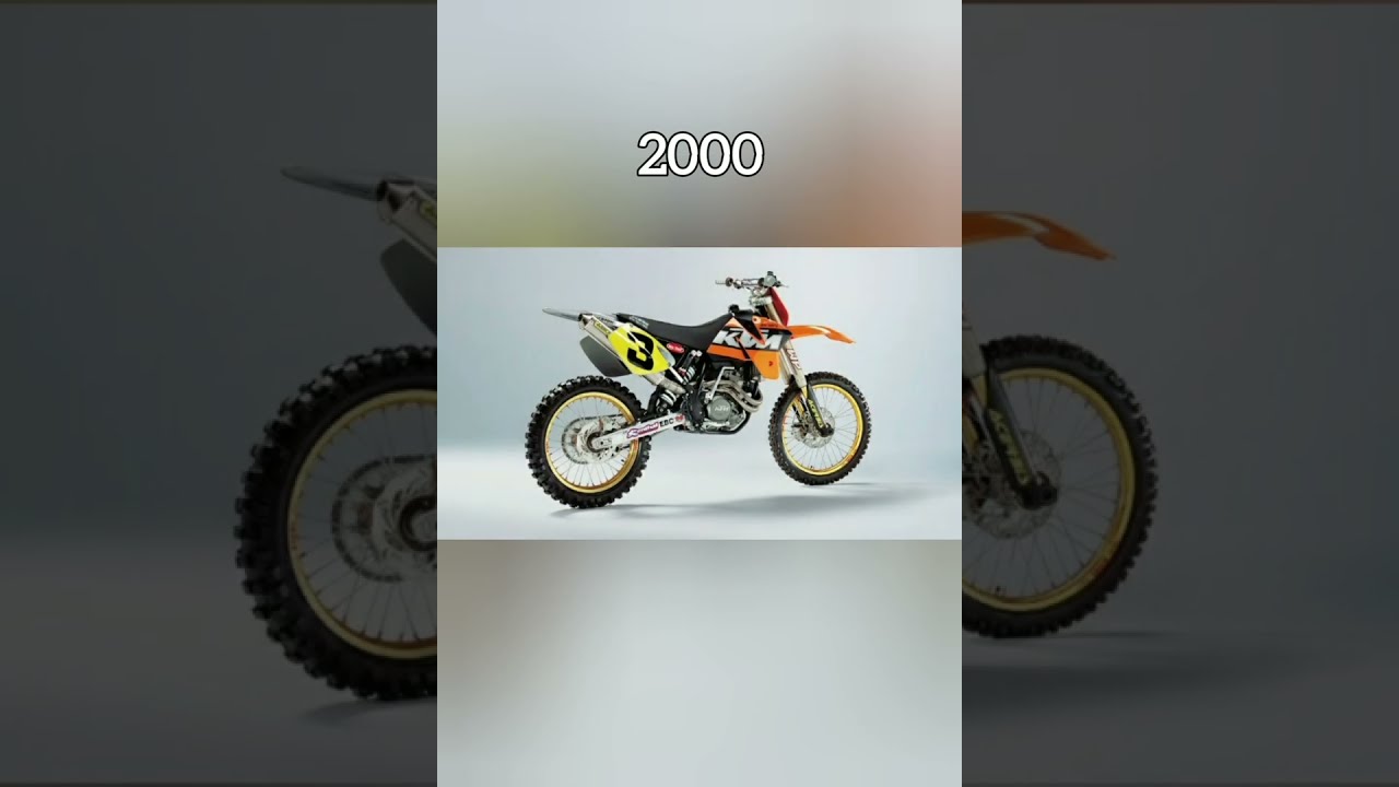 Evolution of KTM bike 1934 2022  shorts