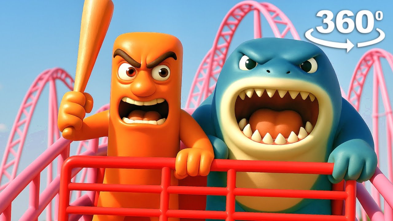 Brainrot Italian Animals + Roller Coaster = Chaos (Experience in 360 vr video)