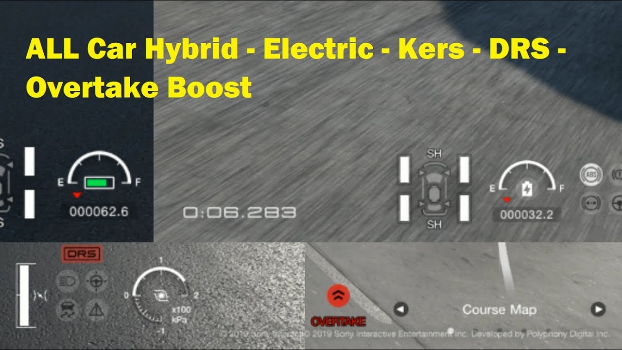 Gran Turismo Sport | All Car Kers - Drs - Overtake Boost - Hybrid - Electric Run