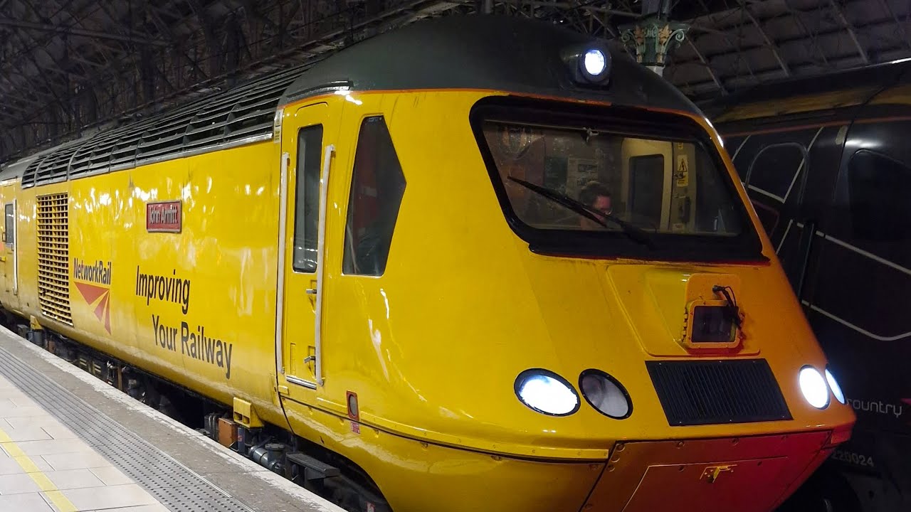 network rail measurement train 43013 & 43062 departing Manchester ...