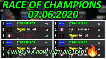 #035. Race of Champions 07.06.2020: I won 4 maps in a row with big advantage