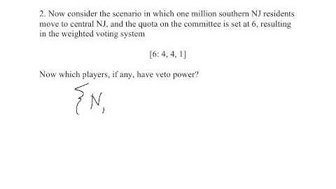 Math 103 Measuring Power 06: Veto power and dictators