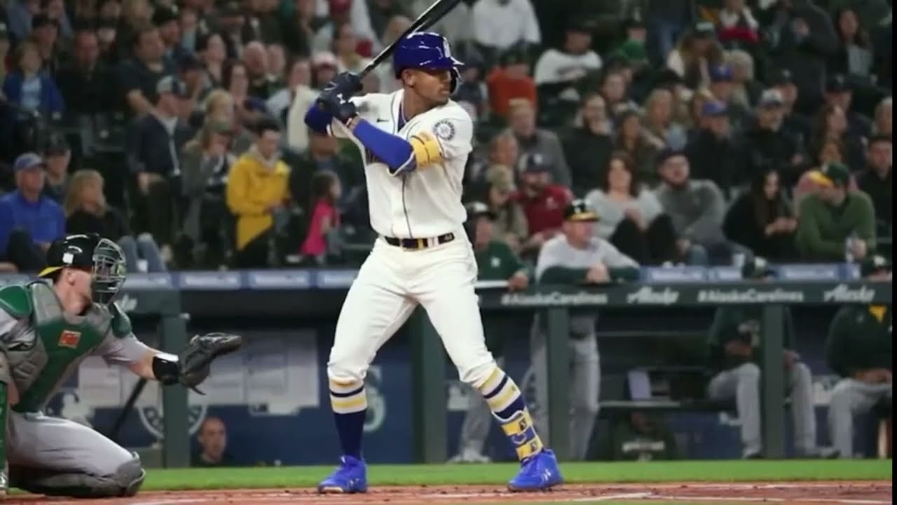 Julio Rodriguez Slow Motion Home Run Baseball Swing Hitting Mechanics Instruction J Rod