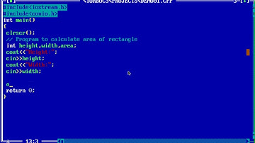 C++ Program to calculate Area of Rectangle