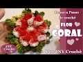 Flor de crochê | Coral - JNY Crochê