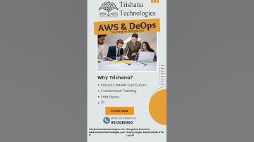 AWS & DeOps Training in Trishana Technologies Bangalore #trishanatechnologies  #education #job