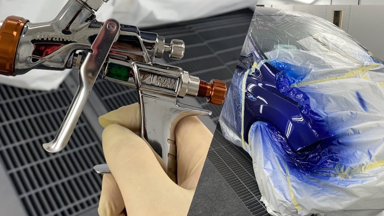 Spraying Blue Metallic With Budget Friendly Paint Gun Kiwami4 YouTube