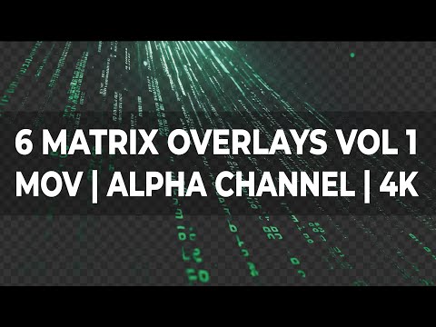 6 Matrix Code Animation Overlays – HD Sci-Fi Motion Effects with Alpha Channel