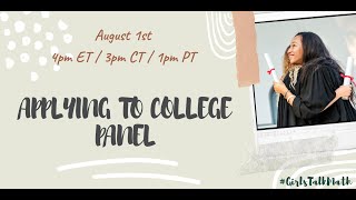 Girls Talk Math: “Applying to College Panel”