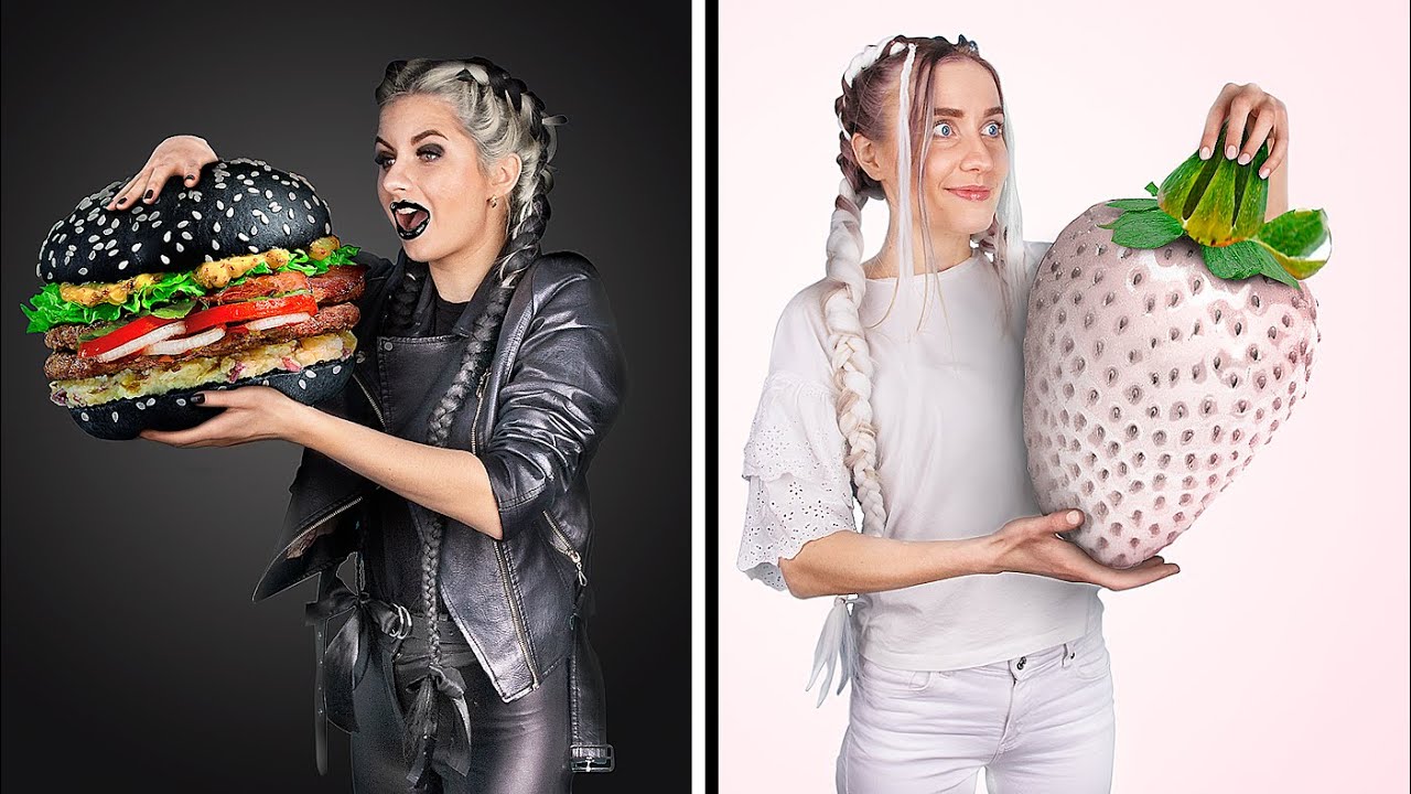 ⁣Noir Et Blanc : Le Challenge ! Tout Manger Et Acheter D'Une Seule Couleur Pendant 24 Heures