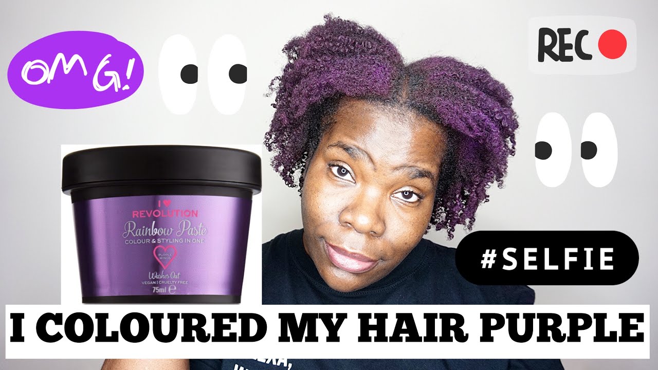 I COLOURED MY NATURAL HAIR PURPLE HOW TO APPLY HAIR PAINT WAX I