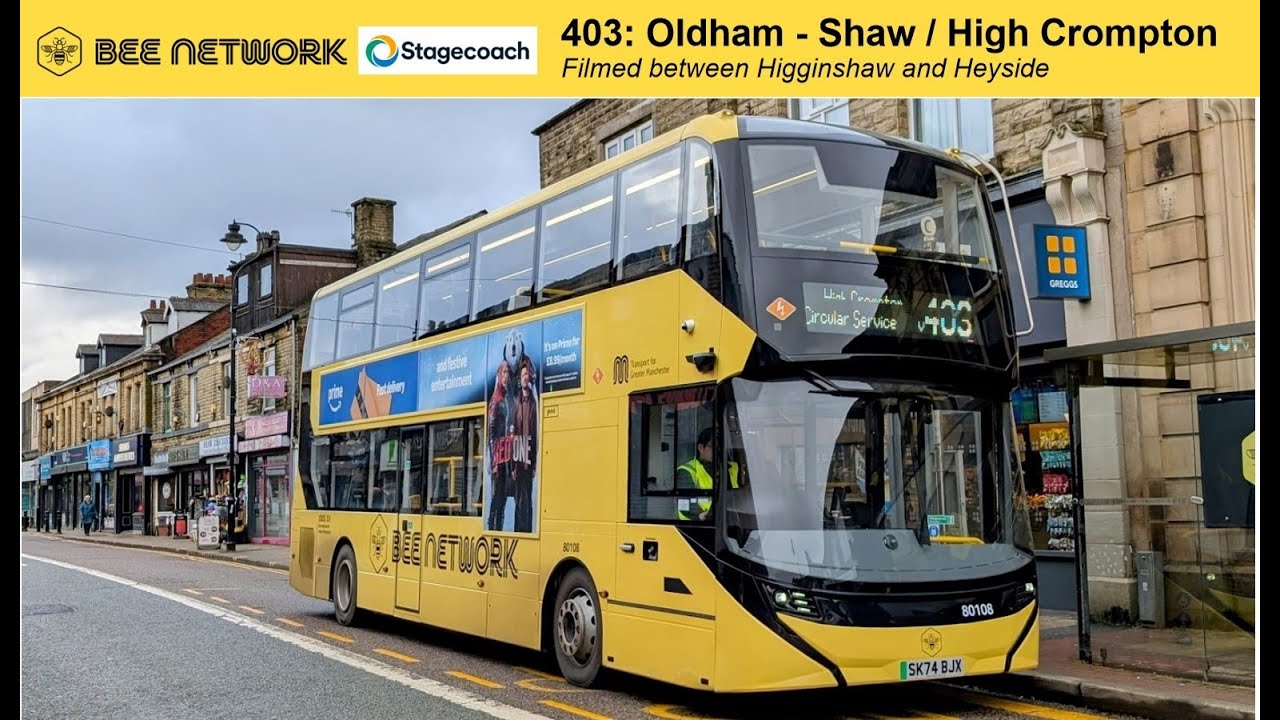 Bee-EV on the 403 🐝 Bee Network - Stagecoach Manchester 403 service between Higginshaw and Heyside