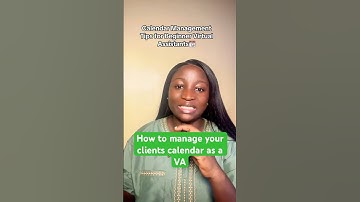 How to manage your clients calendar as a virtual assistant #calendarmanagement #virtualassistant