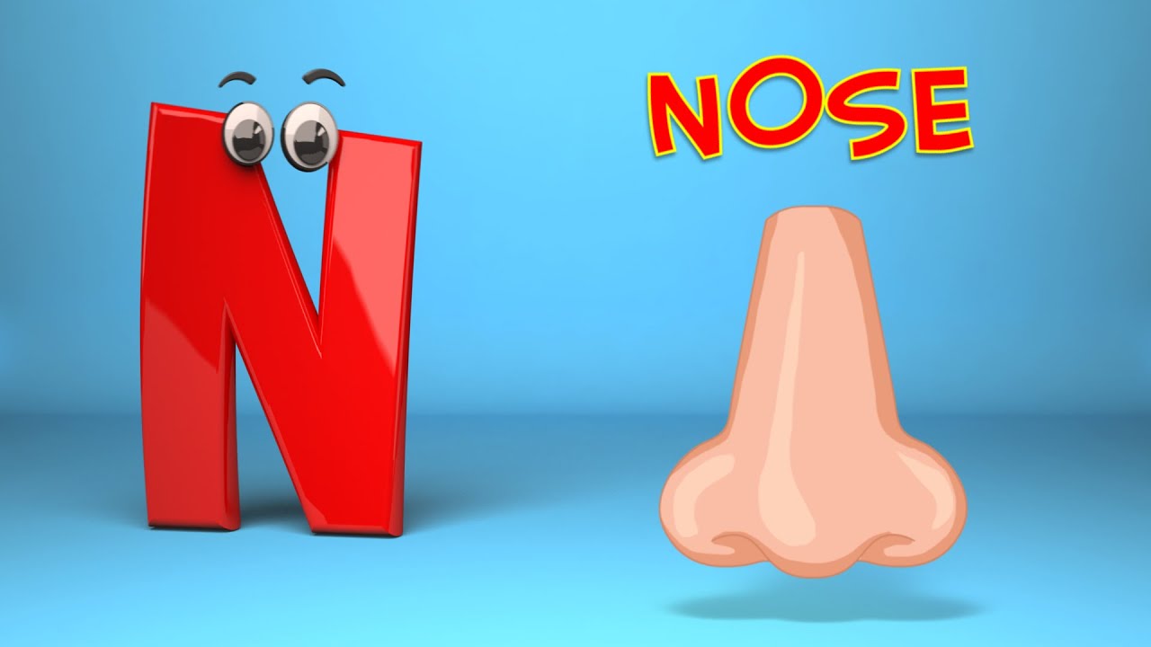 Большой нос по английски. Letter n nose. Letter n Phonics. Нос на английском для детей. Letter n нос.