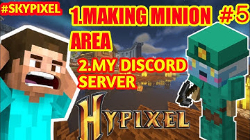 Best hypixel Like Skyblock server for mcpe || making Minion Area in skypixel || skypixel skyblock