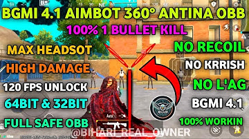 BGMI 4.1 AIMBOT OBB | BGMI 4.1 NO RECOIL CONFIG | BGMI NO RECOIL CONFIG 4.1 [100% Safe No Ban ]