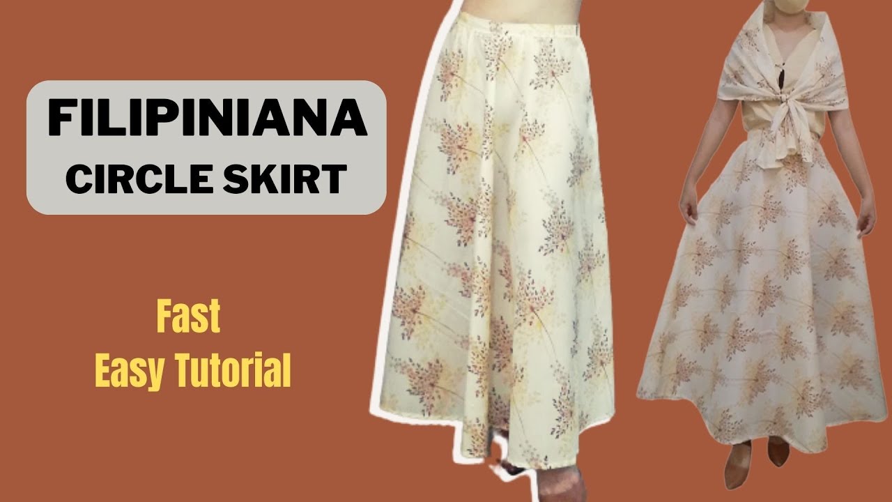 How To Make A Half Circle Skirt For A Stunning Filipiniana Dress! - YouTube