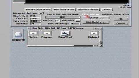 The Amiga911 boot disk Part 2: Setting up a harddisk on the Amiga by using HDToolbox.