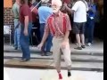 Cool old man dancing