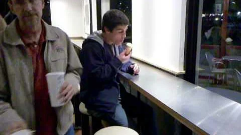 Matt tilton eats ice cream cone