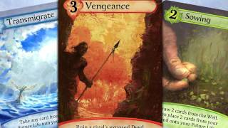 Karmaka, a 2-4 player tactical card game set in a Karmic Universe