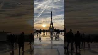 Eiffel tour at dawn paris nature walk