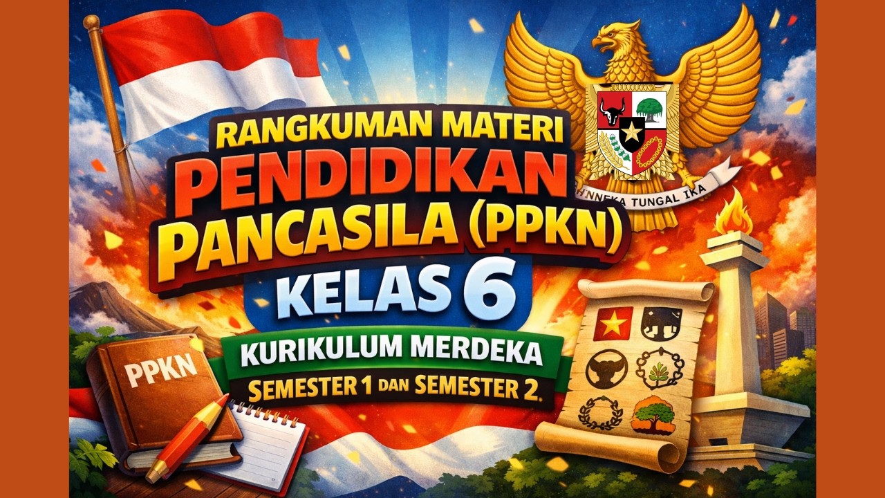 Rangkuman materi pendidikan pancasila (PPKN) kelas 6 Kurikulum merdeka semester 1 dan semester 2