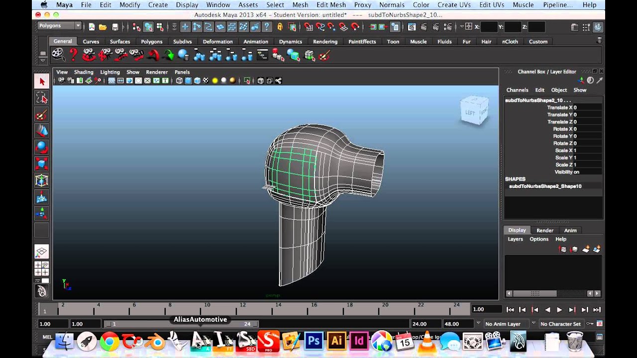 Convert SDS To NURBS In Maya For Alias YouTube