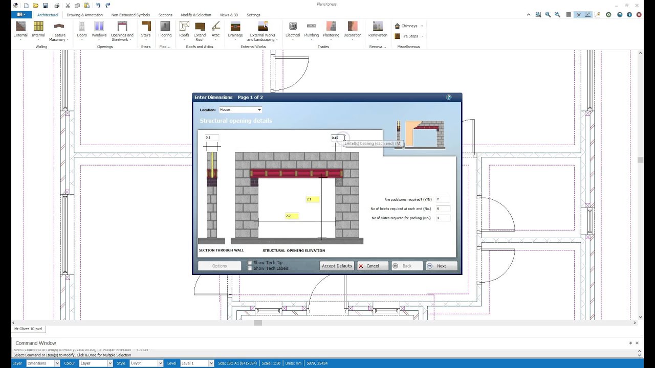PlansXpress: Getting Started - Structural Opening