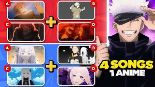 GUESS THE ANIME BY 4 SONGS 🎧🎶 |  4 Songs 1 Anime 🕹️ | Anime Quiz 🔥