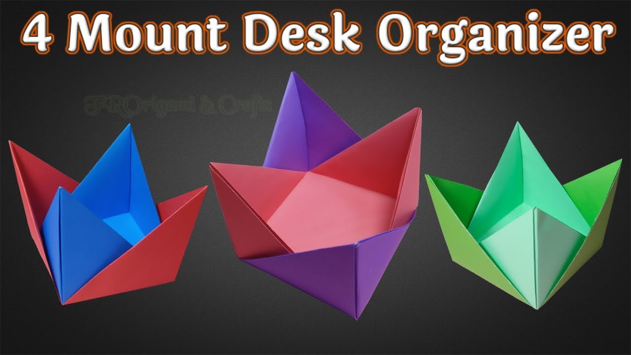 Four Mount Origami Desk Organizer Small Desk Organizer Diy Youtube